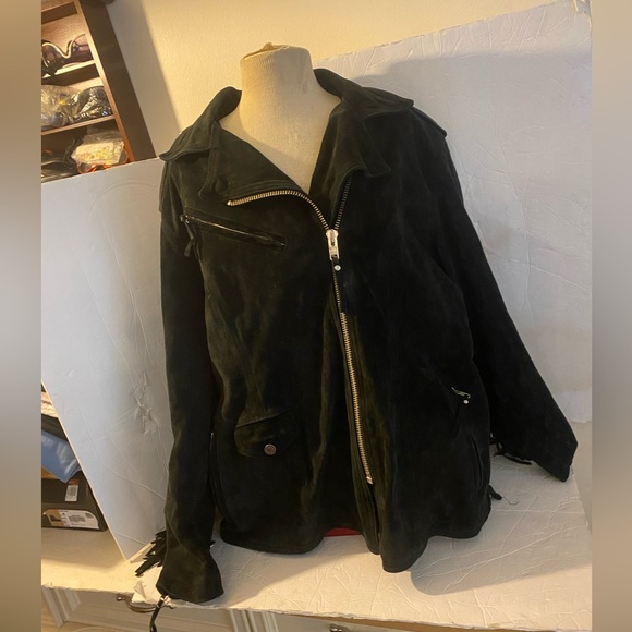 Harley Davidson Ladies Fringed Suede Leather Jacket - Picture 2 of 8